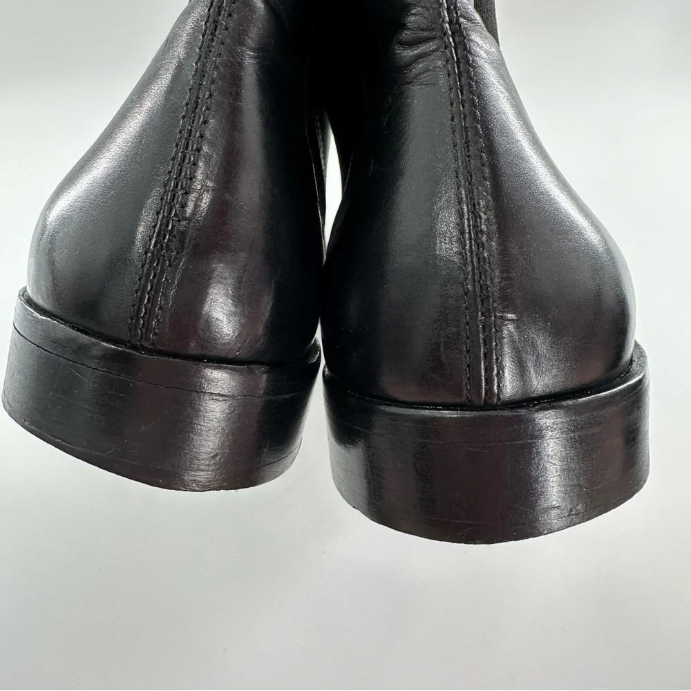 Kenneth Cole mens Chelsea boots size 11 black Italian leather dress pull on